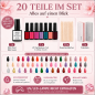 Preview: UV Polish Set " Matt Look " – 20-tlg.  UV Nagellack Set mit mattem Top Coat